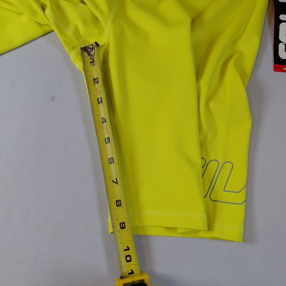 NWT Fila Women's Fired Up Logo Bike Shorts Large MSRP $32 FW211115 Bright Yellow - Picture 11 of 11